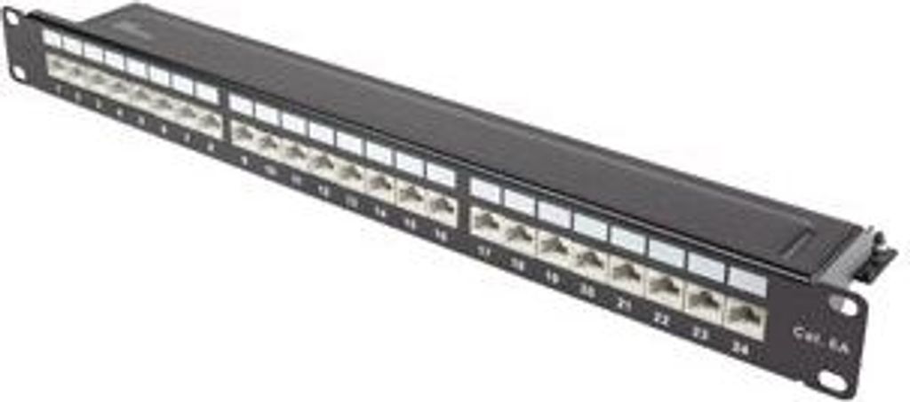 Good Connections Patchpanel 19"Cat. 6A 24-P. 1 HE schw.