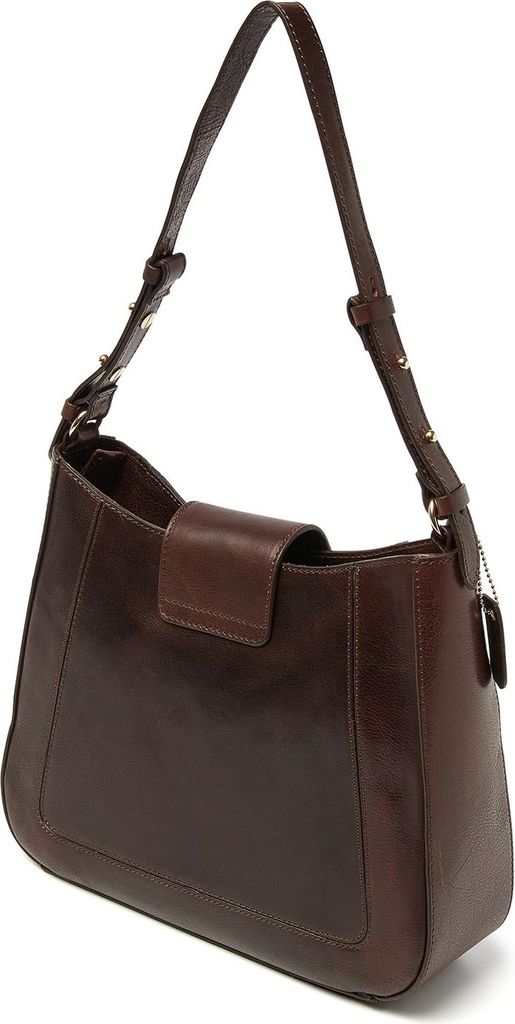 dR Amsterdam Umhängetasche | Leder Schultertasche | Damenhandtaschen | Damen Crossbody Tasche | Milan - 283704 Brown