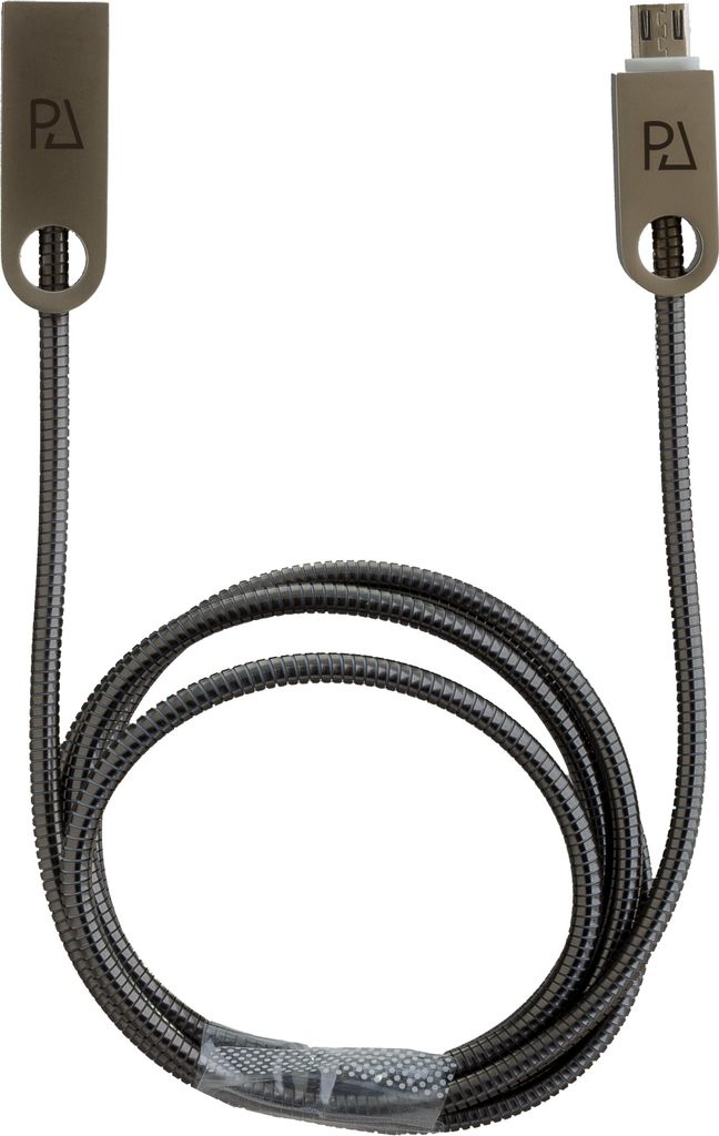 PETER JÄCKEL USB Data Cable METAL HIGH END Micro-USB Anthrazit mit Sync- und Ladefunktion
