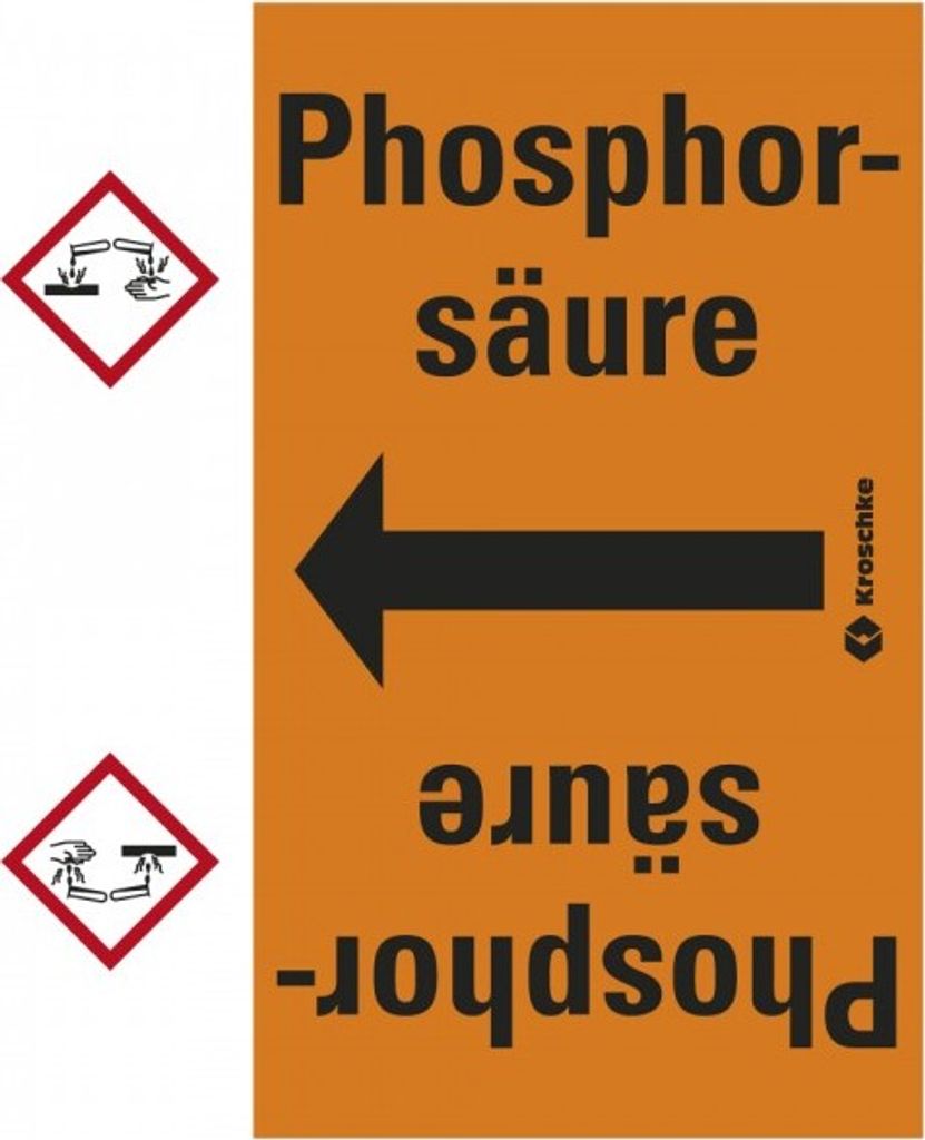 Dreifke Rohrleitungsband Phosphorsäure, praxisbewährt, ab Ø 50mm, orange/sch...