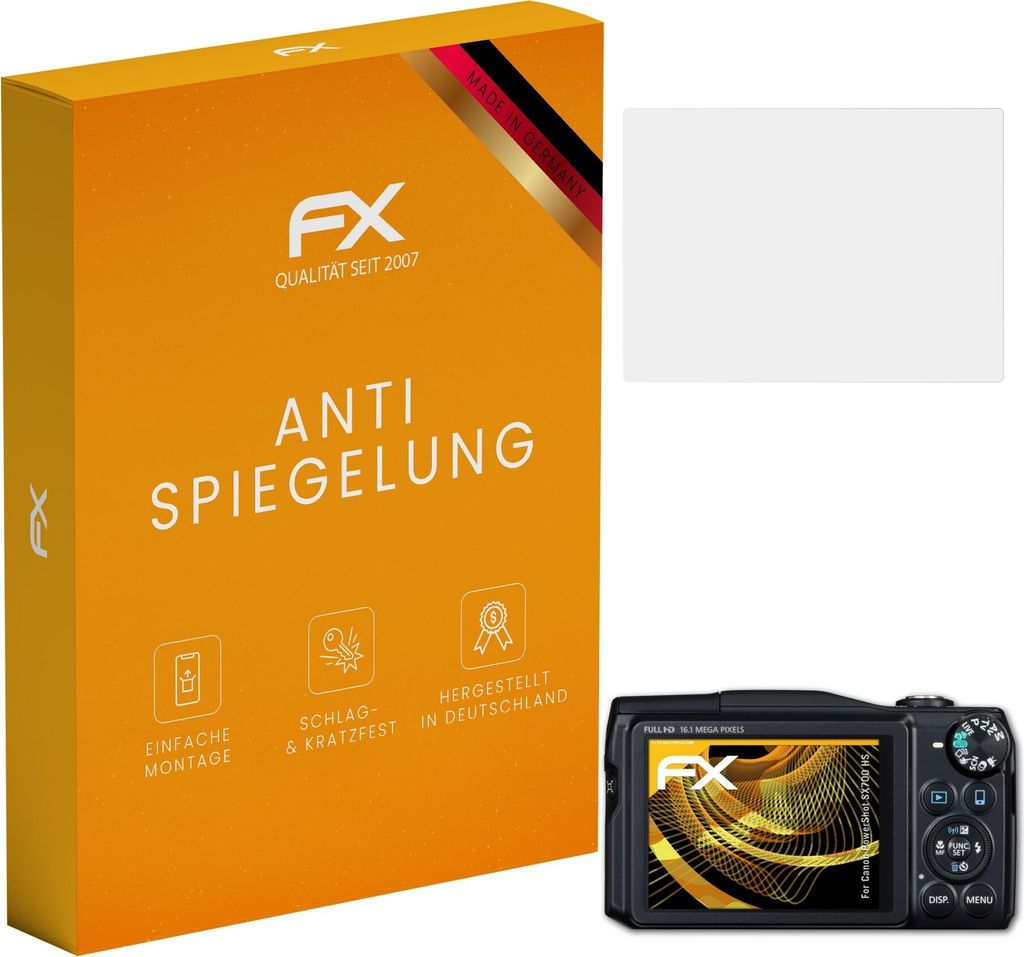 atFoliX FX-Antireflex 3x Schutzfolie kompatibel mit Canon PowerShot SX700 HS Displayfolie