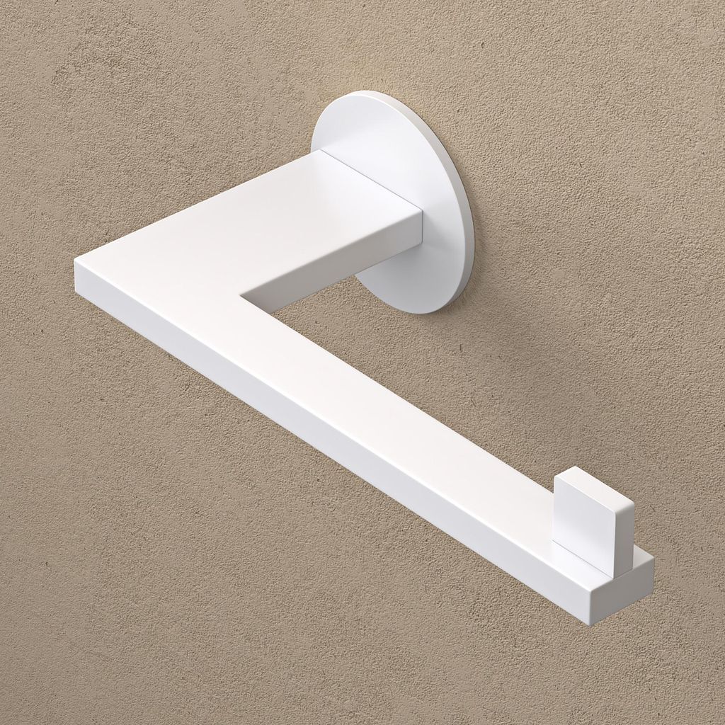 doporro Toilettenpapierhalter selbstklebend, Klopapierhalter aus Edelstahl ohne Bohren, Klorollenhalter für Badezimmer, Matt Weiß Lino-04