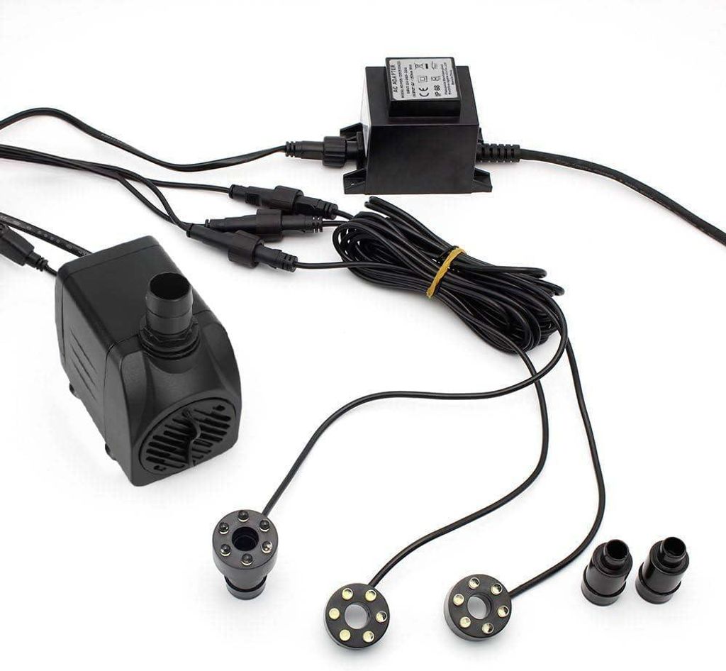 Forever Speed Springbrunnenpumpe mit LED-Ring, 3 x Weiß, Produktbild 