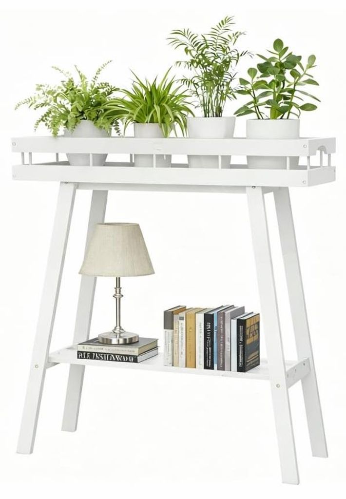 Pflanzenständer, Blumenständer, Pflanzenregal, Blumenbank, breite Bambus-Blumenleiter für den Innenbereich, hohes Holz, Balkon, Inneneinrichtung...