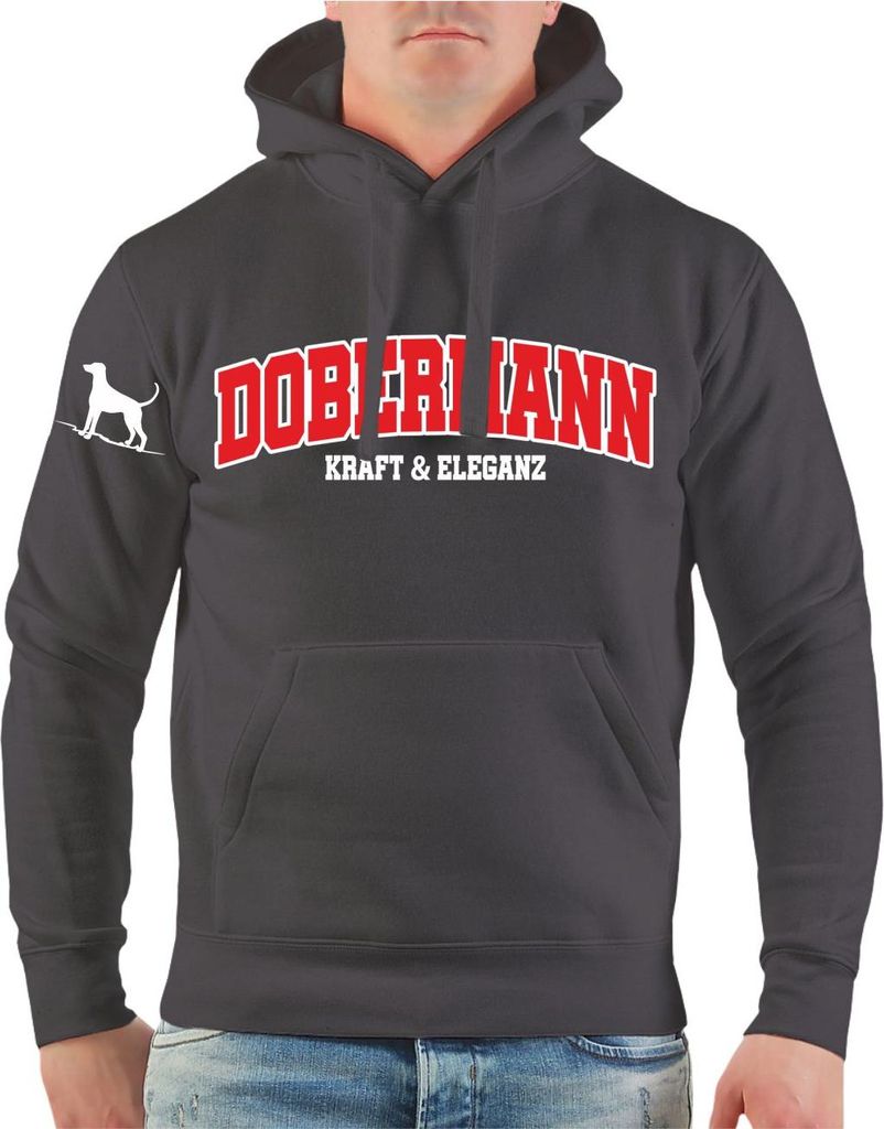Herren Kapuzenpullover Dobermann Kraft & Eleganz