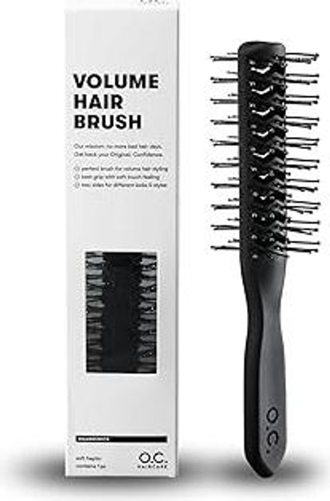 O.C. HAIRCARE Haarbürste - Stylingbürste für volleres Volumen - Idealer Haarkamm zum Streuhaar einbürsten - feine Borsten angenehm zur Kopfhaut