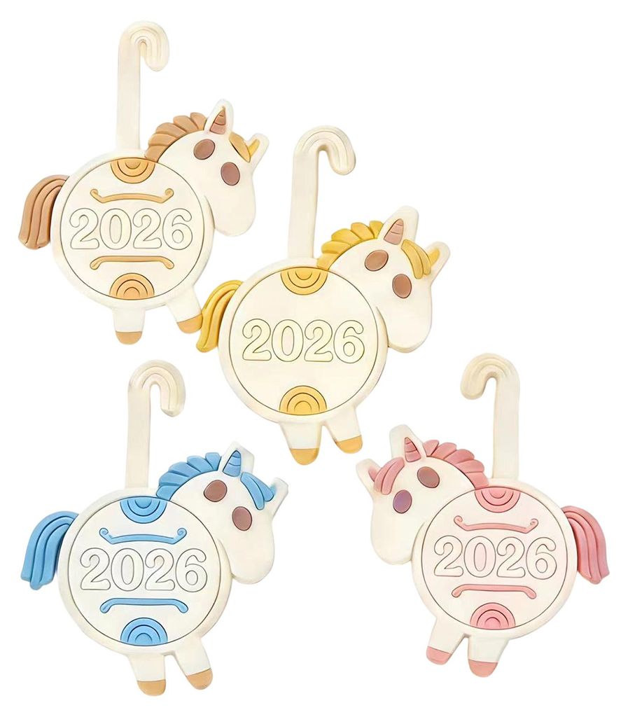 4er-Set hitzebeständige Untersetzer mit Pferdemotiv (Jahr des Pferdes) aus Holz für Küche, Esstisch und Kaffeetasse