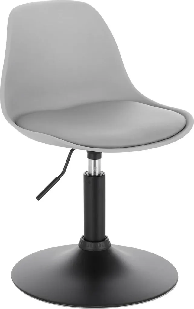 Tabouret de cuisine gris réglable en hauteur pour îlot et comptoir