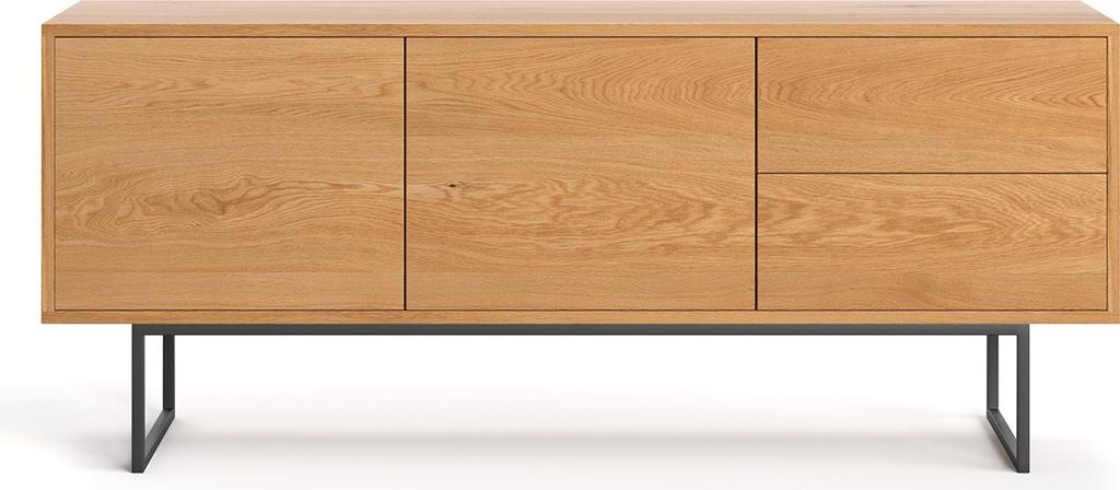 Rekker-Kommode aus Massivholz 140 cm, Eiche, Modern
