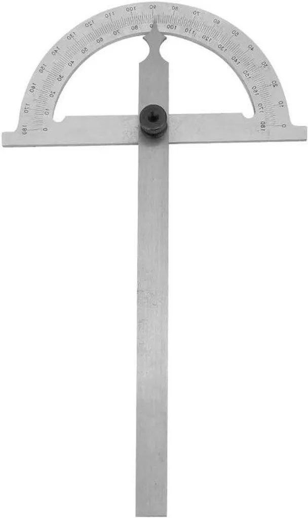 Équerre manuelle en acier au carbone chromé 180° de 80 x 120 mm