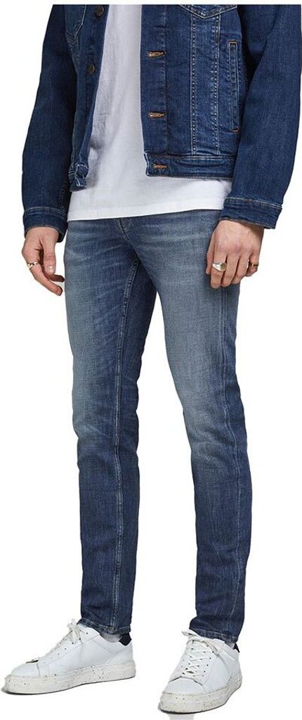 Jack & Jones 12185877, Blau, Jeans, Baumwolle, Elasthan, Nicht bleichen, Feinwäsche (30°C), 1 Stück(e)