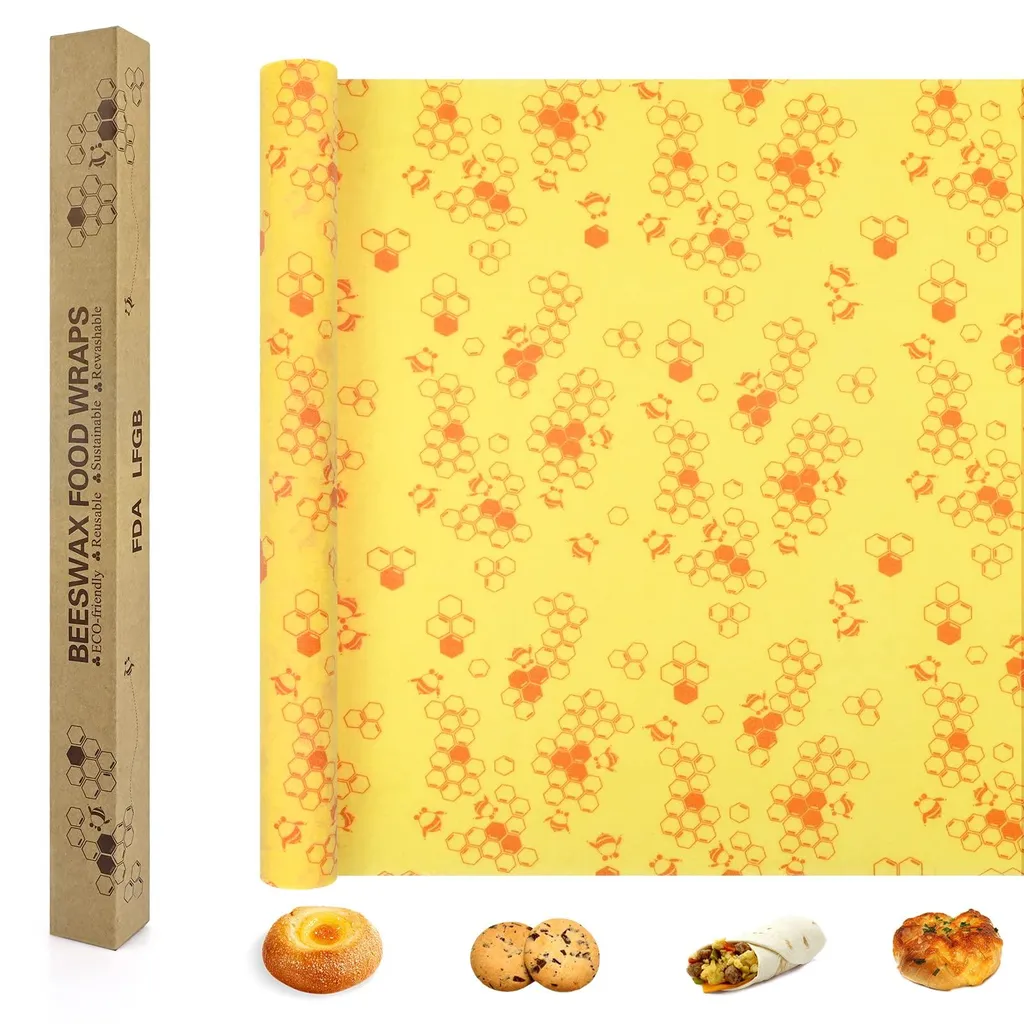 Feuille de cire d'abeille naturelle 35x100 cm, rouleau de cire découpable