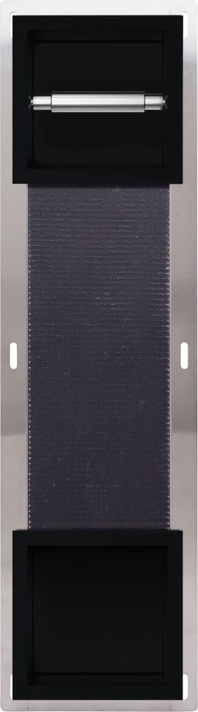 Balneo Toilettenpapierhalter Unterputz Wandnische WALL-BOX PAPER 2 Toilettenpapieraufbewahrung 6 Rollen schwarz 74x20,8x14,6 cm