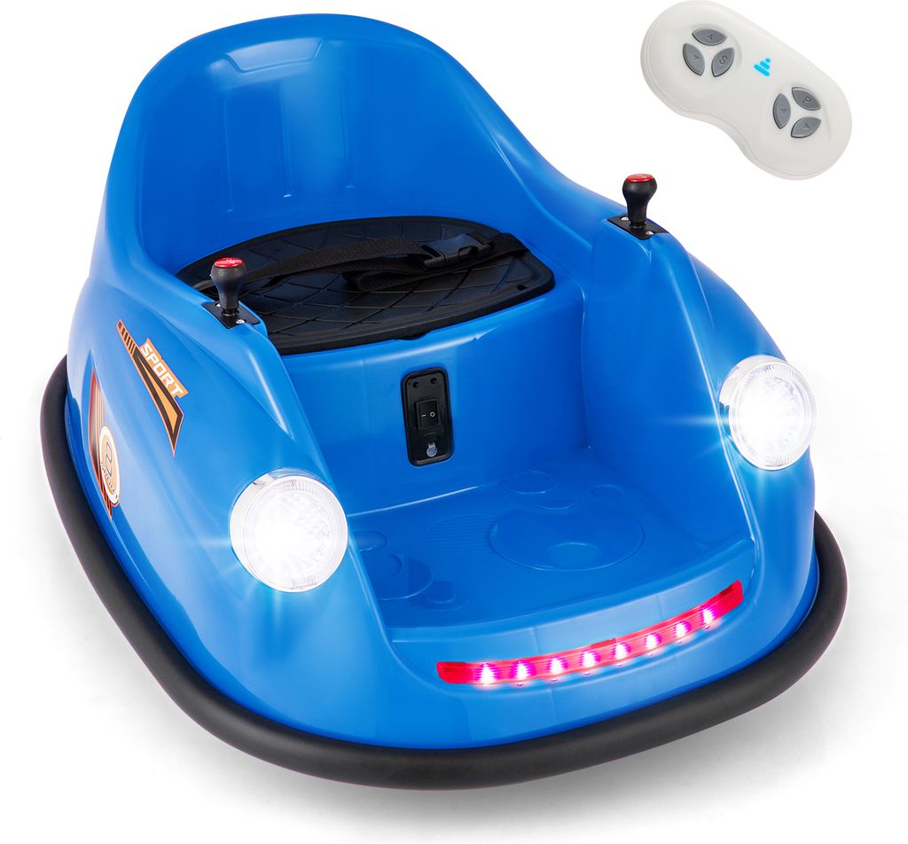 DREAMADE Autoscooter für Kinder, 12 V Akkubetriebenes elektrisches Spielzeugauto mit Fernsteuerung, 360-Grad-Drehung, LED-Lichtern, 2–5 Jahren, ...