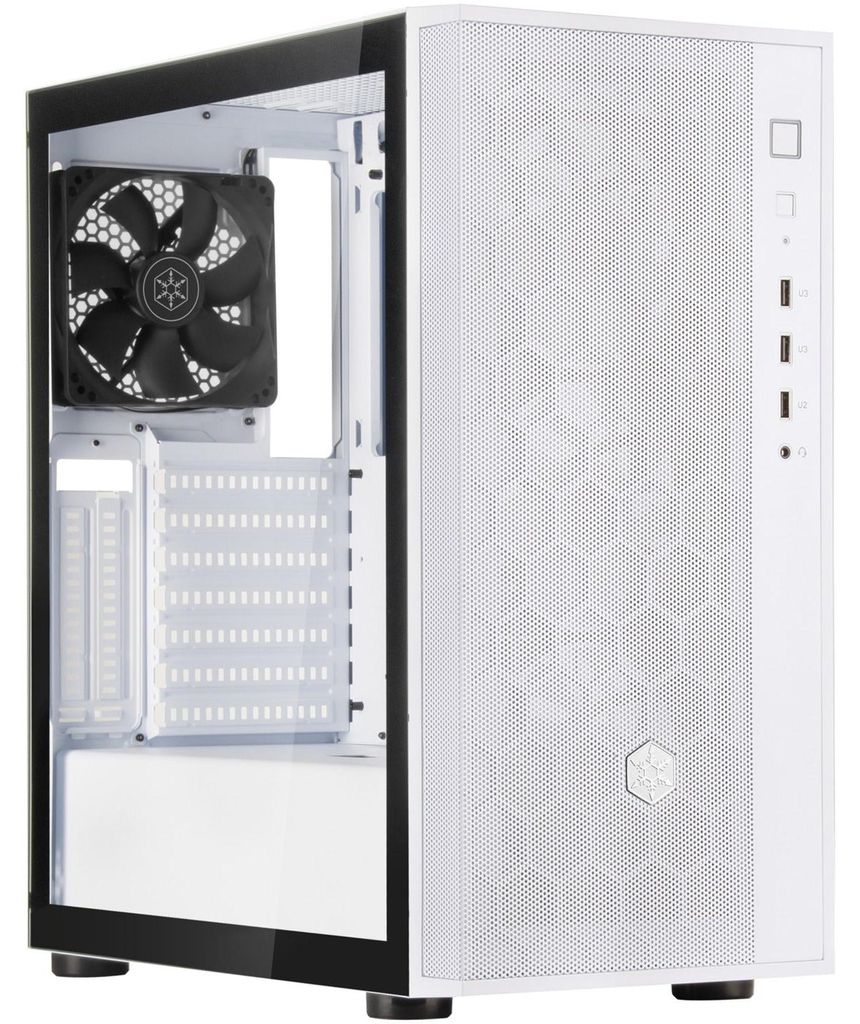 Silverstone FARA R1, Midi Tower, PC, Weiß, ATX, micro ATX, Mini-ATX, Kunststoff, Stahl, Gehärtetes Glas, 16,1 cm