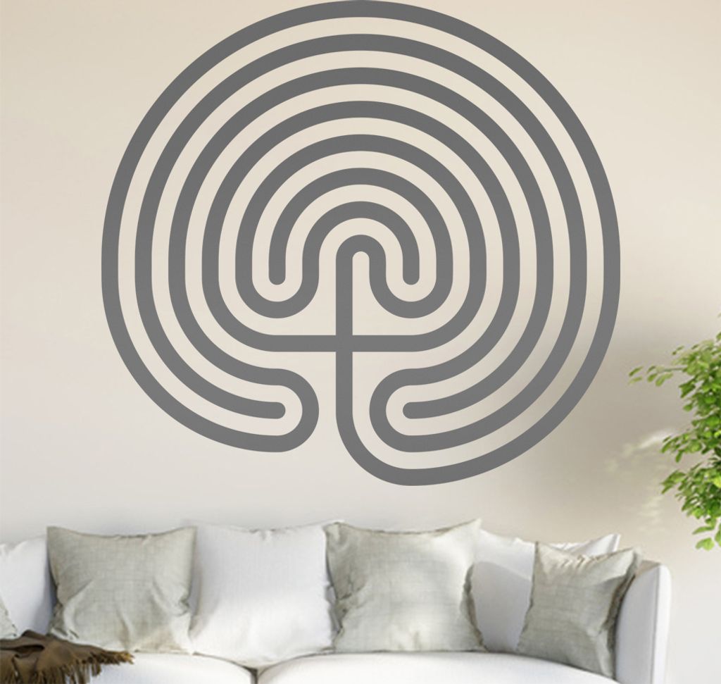 Irrgarten II Wandtattoo in 6 Größen - Wandaufkleber Wall Sticker - Dekoration, Küche, Wohnzimmer, Schlafzimmer, Badezimmer