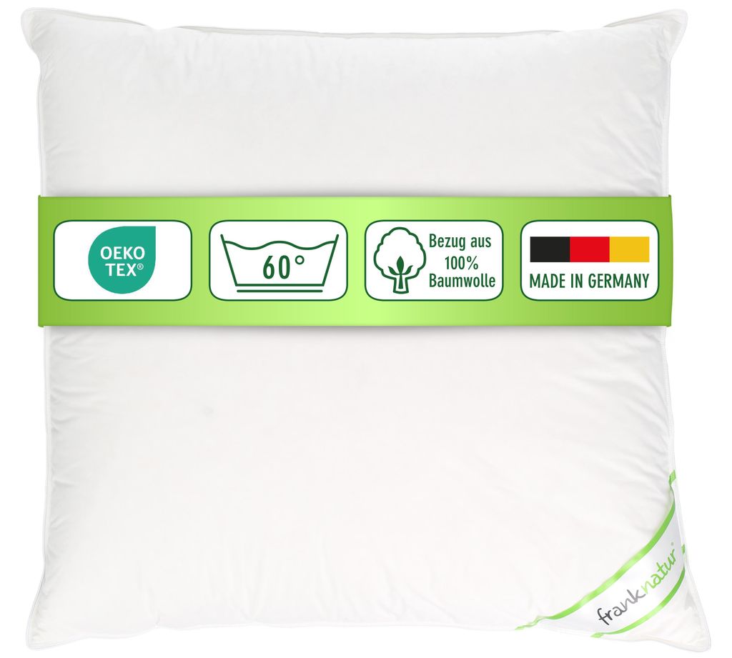 Kopfkissen 15% Daunen Klasse 1 Kissen 80x80 Federkissen