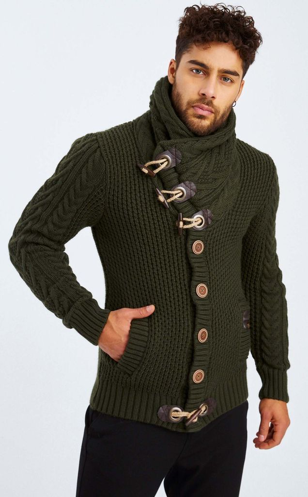 Leif Nelson Schalkragen Herren Strickjacke Schalkragen Produktbild 