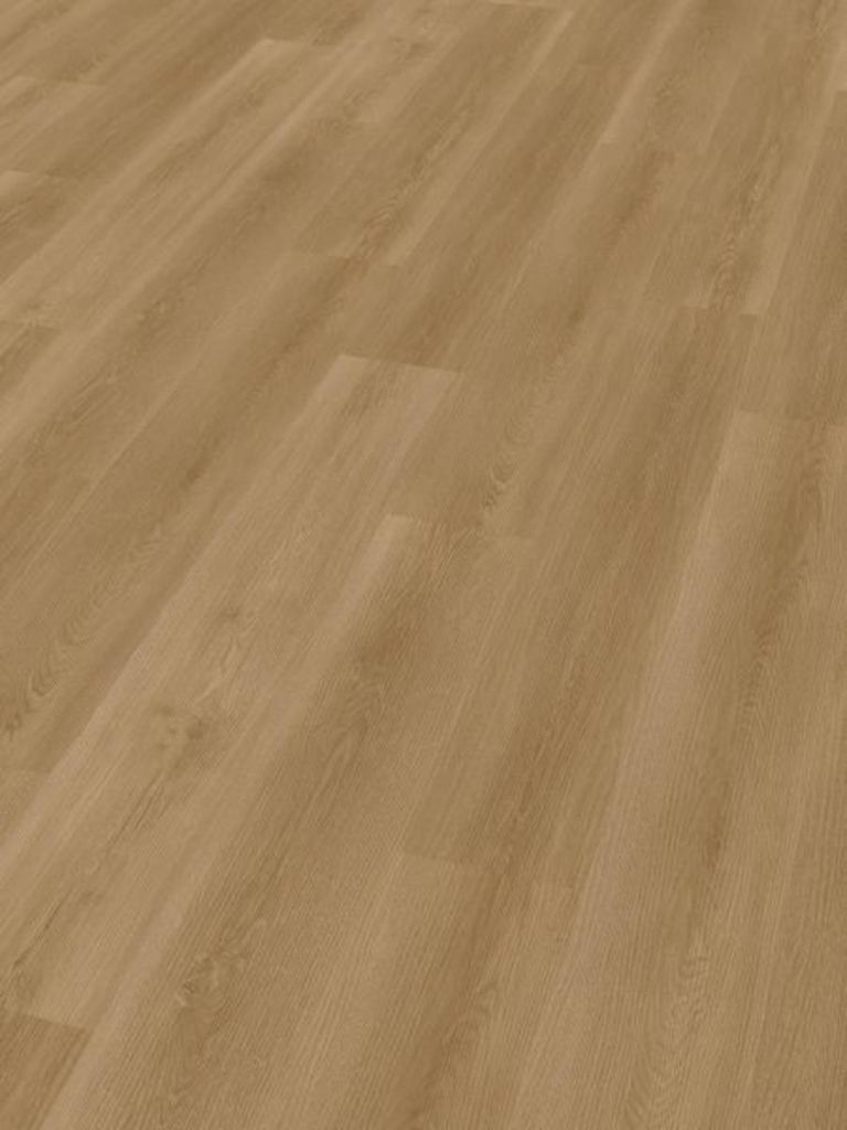 A close-up view of wood-look vinyl flooring planks.