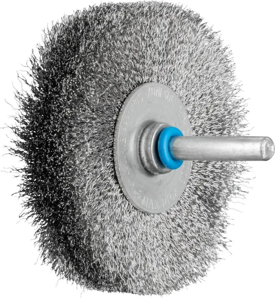 PFERD RBU Brosse ronde en acier inoxydable avec tige pour perceuse