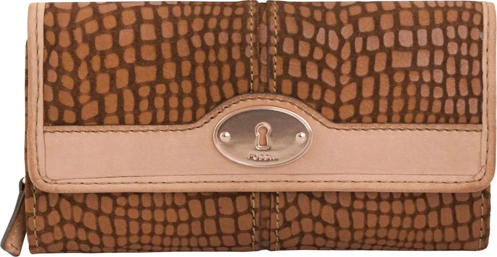 Portefeuille Femme Fossil Maddox 24 en Cuir Vintage avec Grand Volume