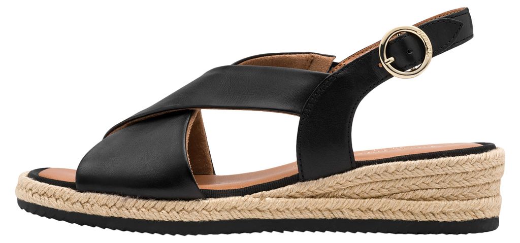 Ledersandalen mit Keilabsatz – Comfort