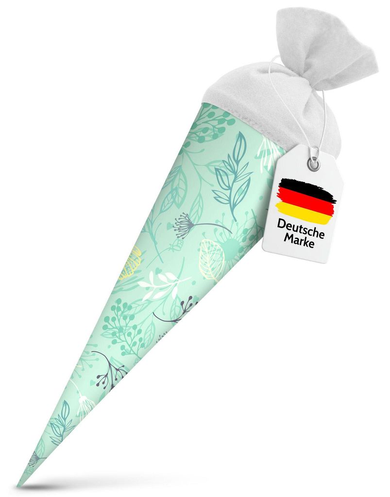itenga Geschwister Schultüte 35cm Pflanzenmuster Produktbild 