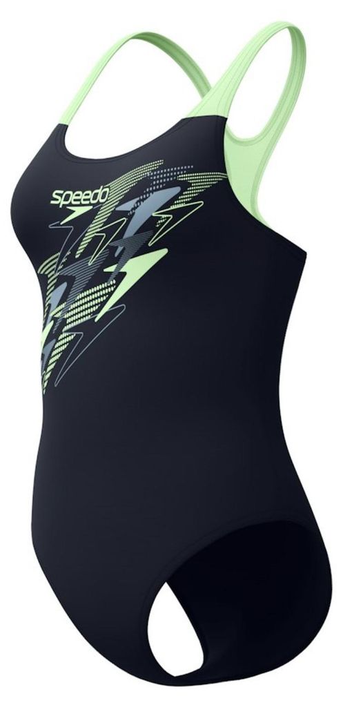 Speedo Medley Logo Medalist Badeanzug Damen, Farbe:Schwarz, Größe:38