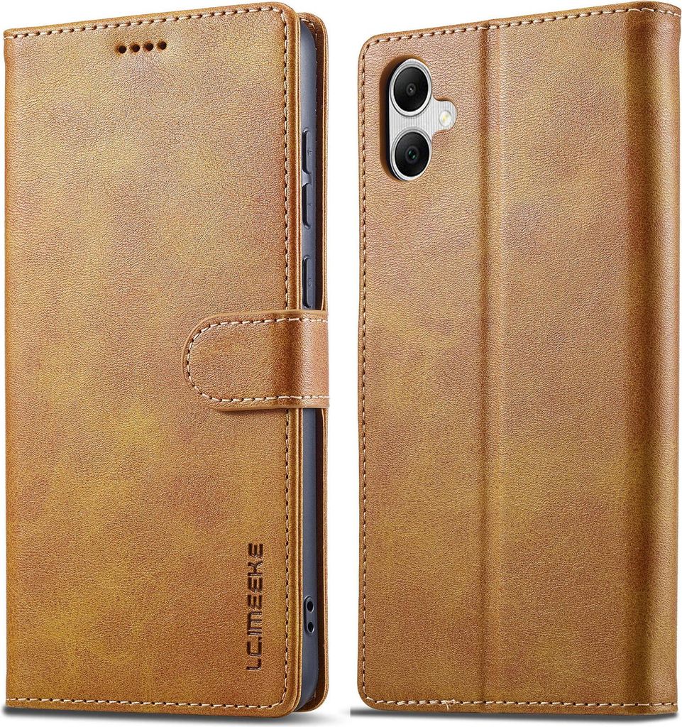 Hülle für Samsung Galaxy A06 5G/4G, Klapphüllen Brieftasche Leder Magnetverschluss Ständer Schutzhülle Gelb