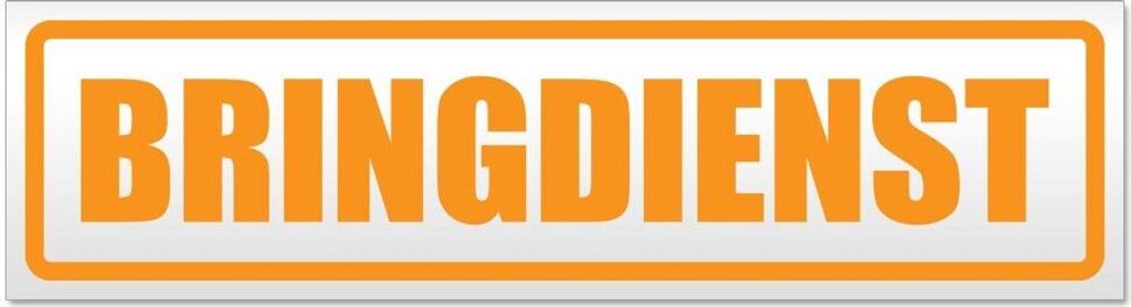 Kiwistar - Autoaufkleber - Orange - 60 x 16 cm - Bringdienst - Hinweis Aufkleber Sticker für Auto, Kfz, Fahrrad, PKW, LKW