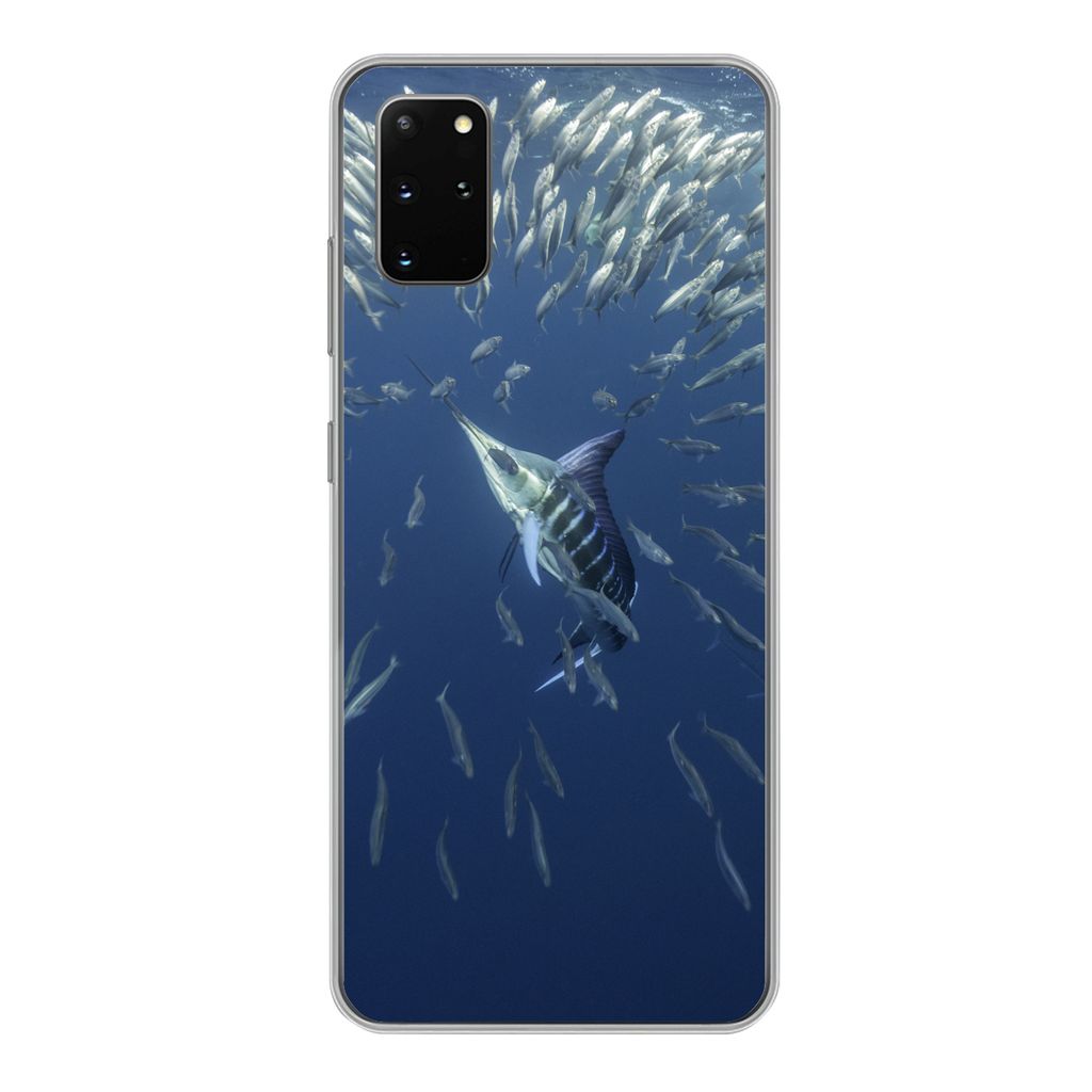 MuchoWow Handyhülle Schutzhülle Hülle für Samsung Galaxy S20 Plus Fisch - Schwertfisch - Wasser Silikon Softcase Handy Hülle - Hartschale