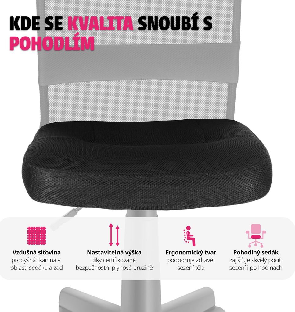 Kancelářská židle Patrick ergonomického tvaru otočná o 360° Obrázek produktu 9