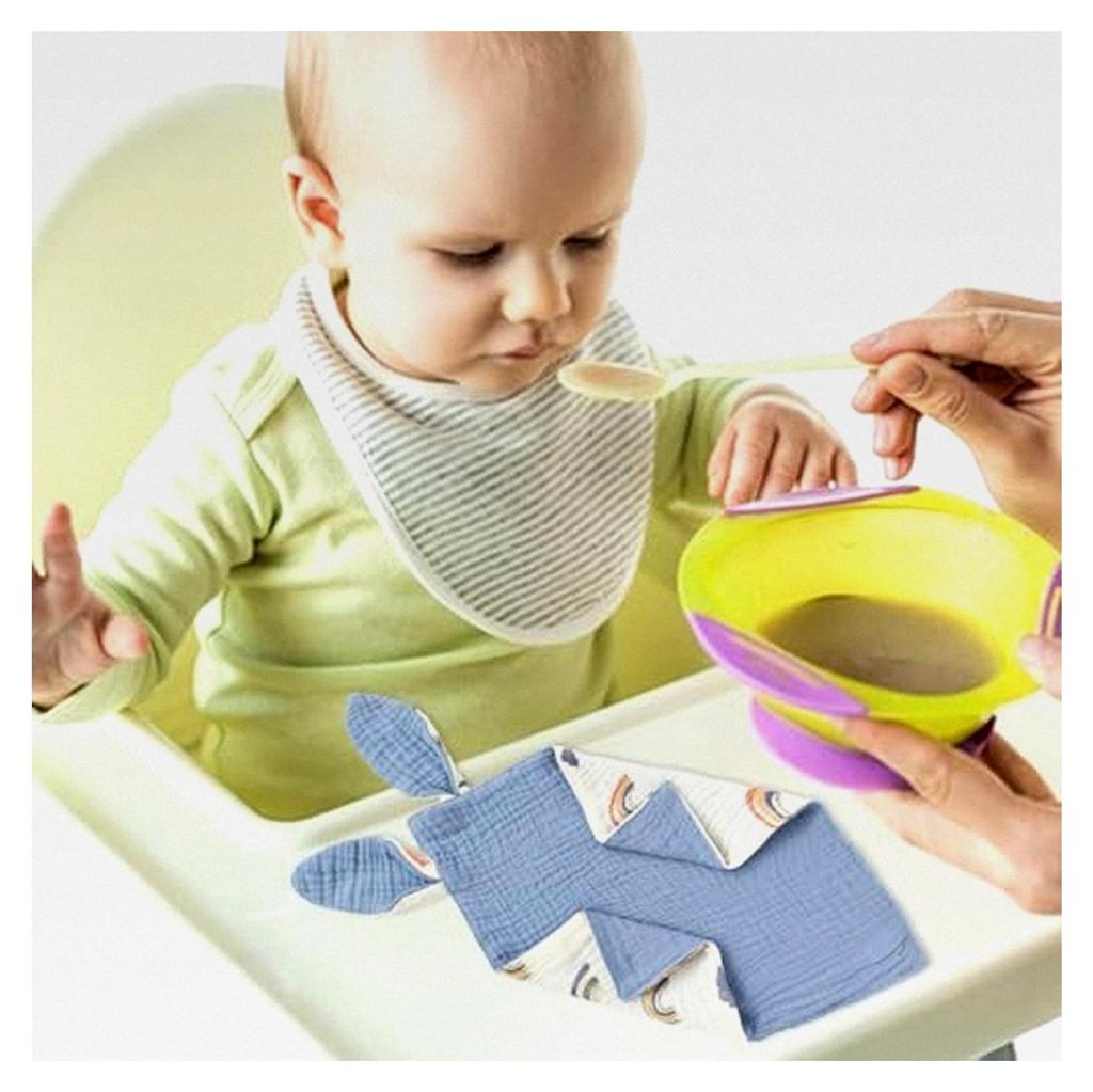 Baby-Lätzchen und Spucktücher für Babys | 12X12 Zoll Baby Bandana Spucktuch mit Hasenohren, weiches und saugfähiges Spucktuch, doppellagige Lä...