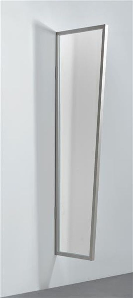 Seitenblende B1 Acryl Gutta zu Vordach klar Edelstahloptik 45x60x200cm