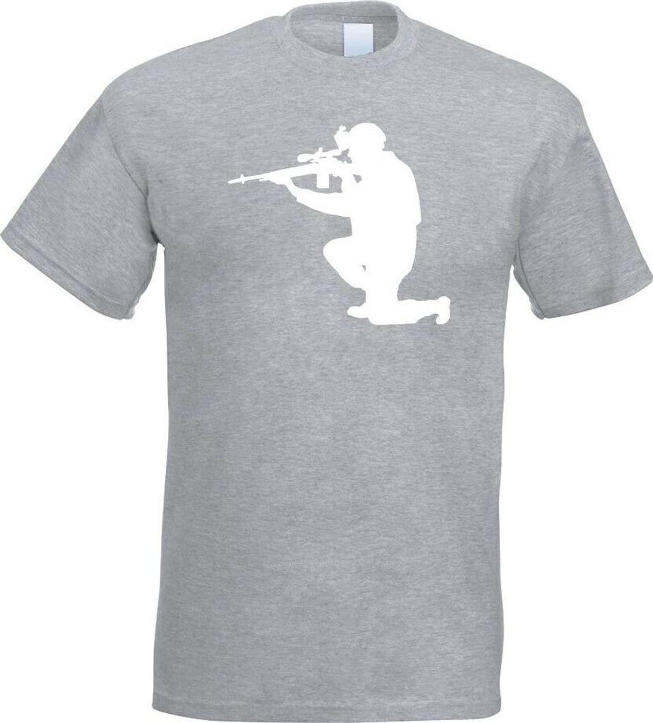 Kiwistar - T-Shirt - Graumeliert - Armee - Motiv 2 - Special Forces Herren Funshirt Bedruckt Design Sprüche Spruch Motive - mit Motiv Bedruckt - F...