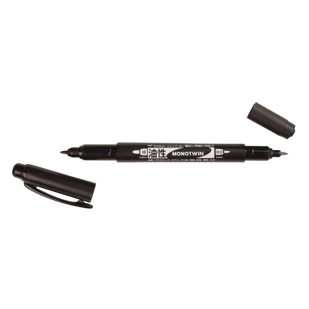 Tombow Doppel-Fineliner MONO twin, schwarz (1230377) Produktbild 