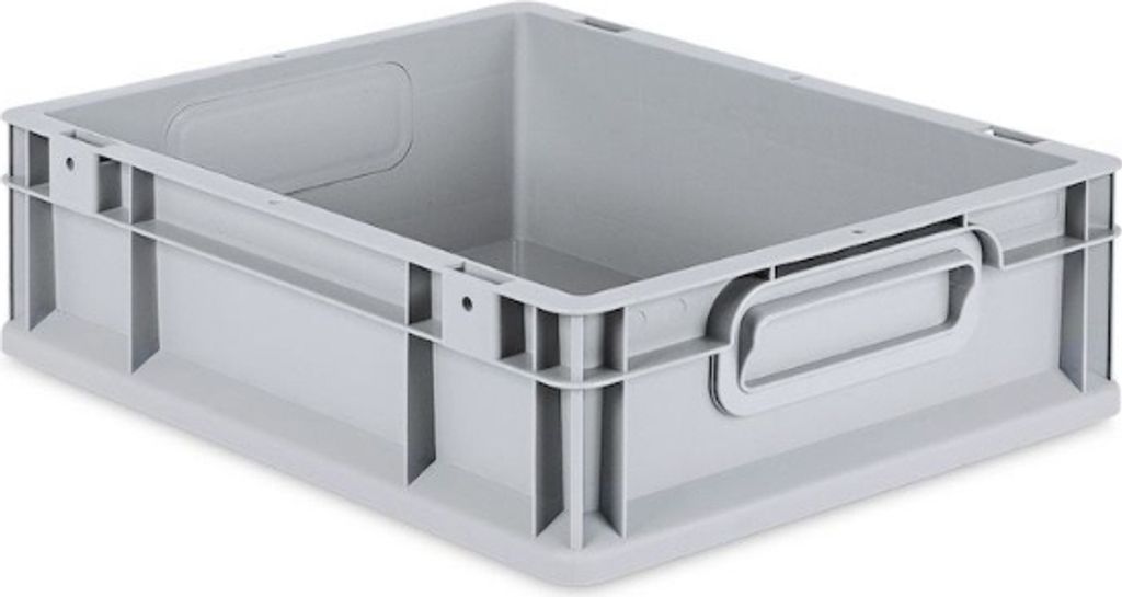 Eurobox NextGen Grip | HxBxT 12x30x40cm | 11 Liter | Griffe geschlossen | Glatter Boden | Eurobehälter, Transportbox, Transportbehälter, Stapelbe...