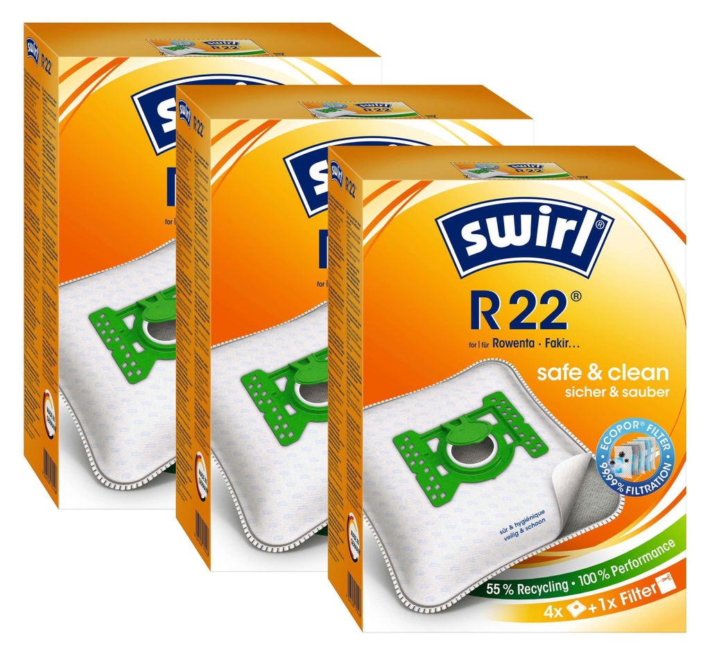 3 x Swirl R 22 MP Plus AirSpace Staubsaugerbeutel Produktbild 