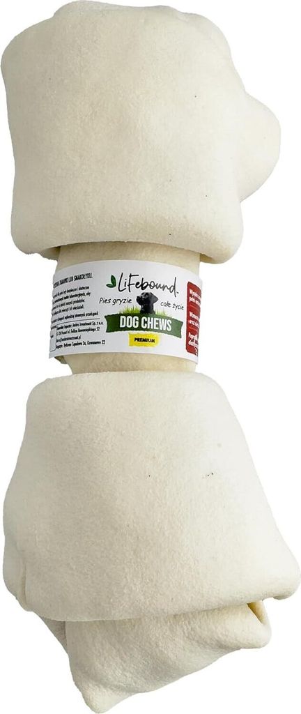 IMKERSHOP Kauartikel für Hunde – Hundesnack – In Form eines Knochenst – Sicher – Kalbsleder, Geschmack Natur, Größe 20/23 cm