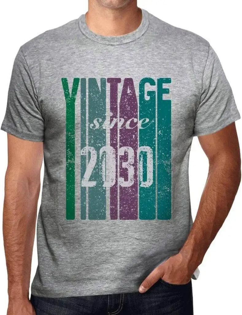 Herren Grafik T-Shirt Jahrgang seit 2030 – Vintage Since 2030 – Öko-Verantwortlich Vintage Jahrgang Kurzarm Lustige Druck Geburtstag Geschenk ...