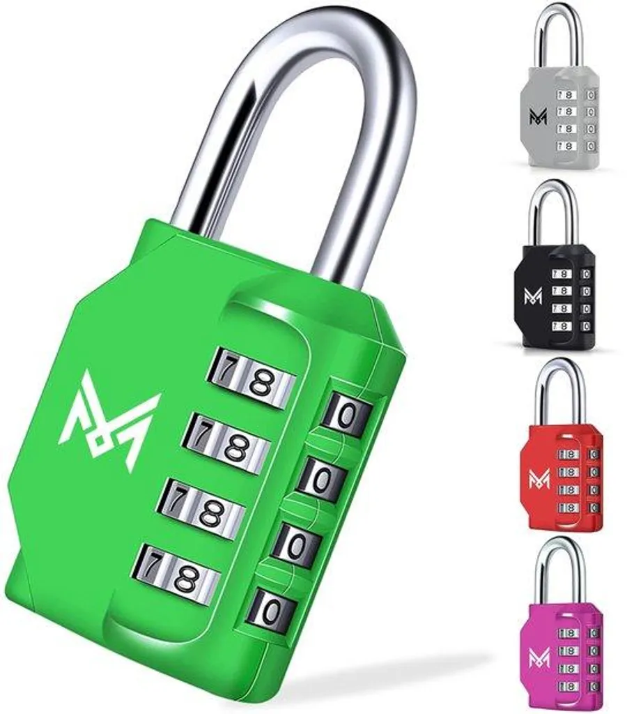Cadenas sans clé lot de 2 anti-vol pour sac et casier noir et vert