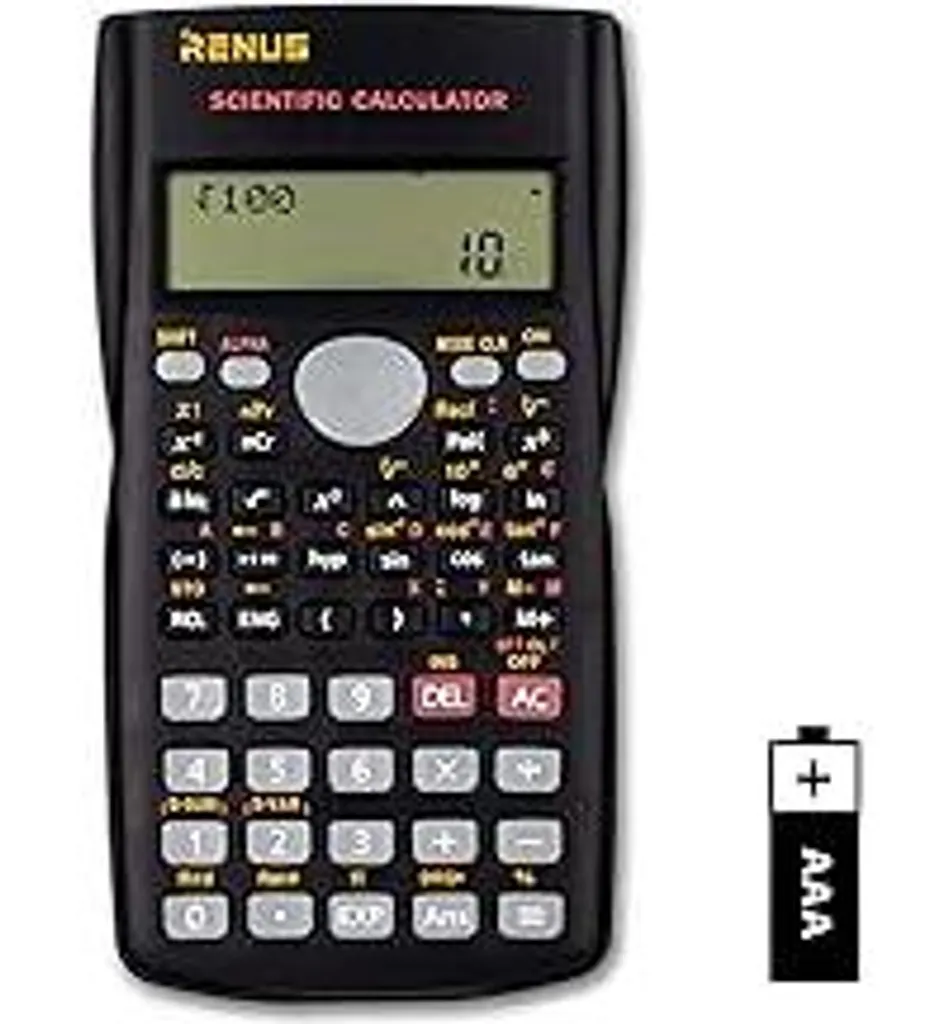 Calcolatrice Scientifica RENUS Tascabile - 2 Linee Display per Esami