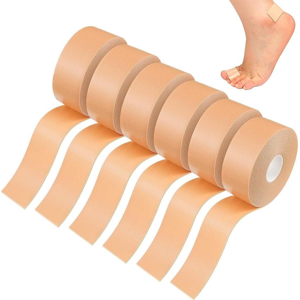 6 Rollen Pflaster, Blasenpflaster, Fersenpolster, Schaumstoffpflaster, wasserfeste Verbände
