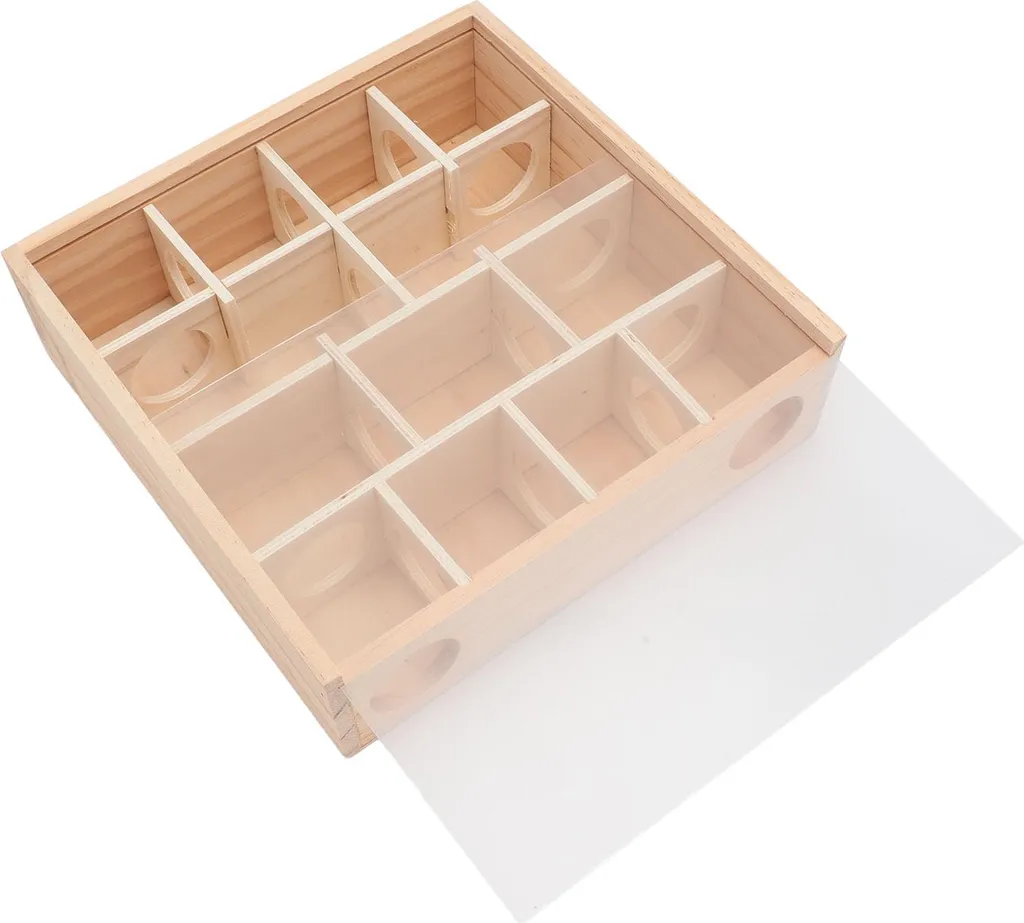 Labyrinthe Hamster en Bois de Pin - Cachette et Jeu d'Exploration Fun