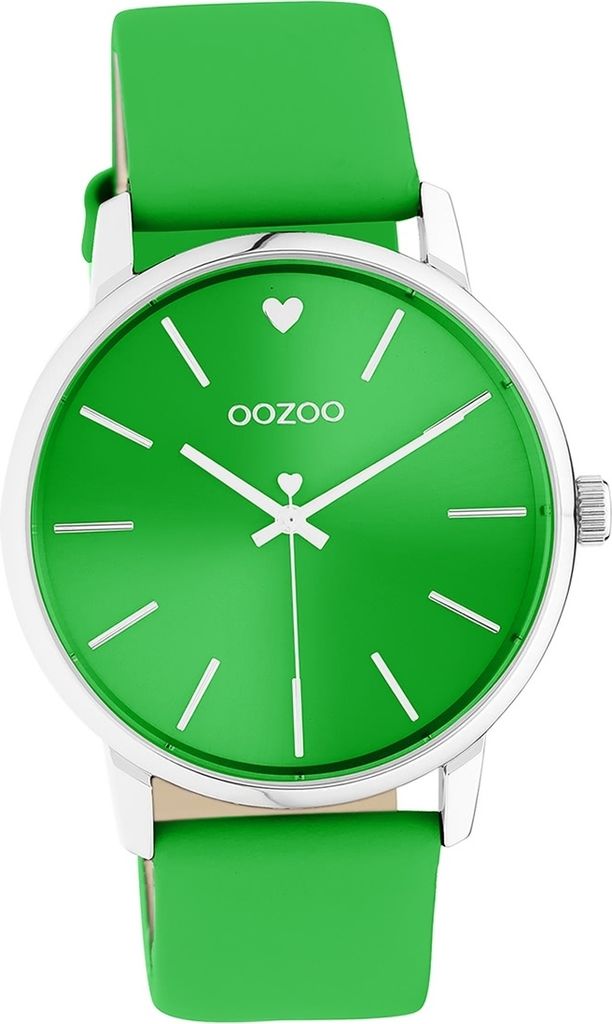 Oozoo Leder Damen Uhr Analog Quarzuhr Armband grün Timepieces D2UOC10988