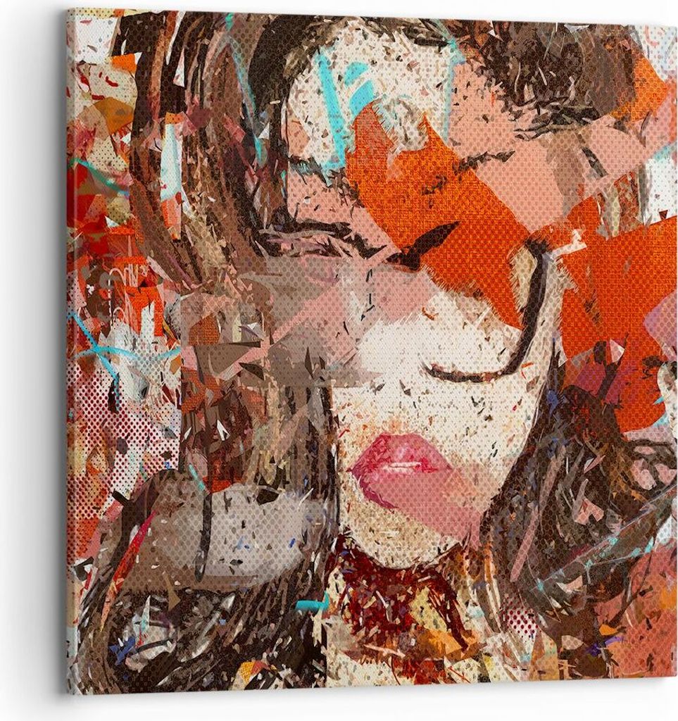 Bild auf Leinwand - Leinwandbild - Abstraktion modern - 70x70cm - Wand Bild - Wanddeko - Wandbilder - Leinwanddruck - Bilder - Kunstdruck - Wanddek...