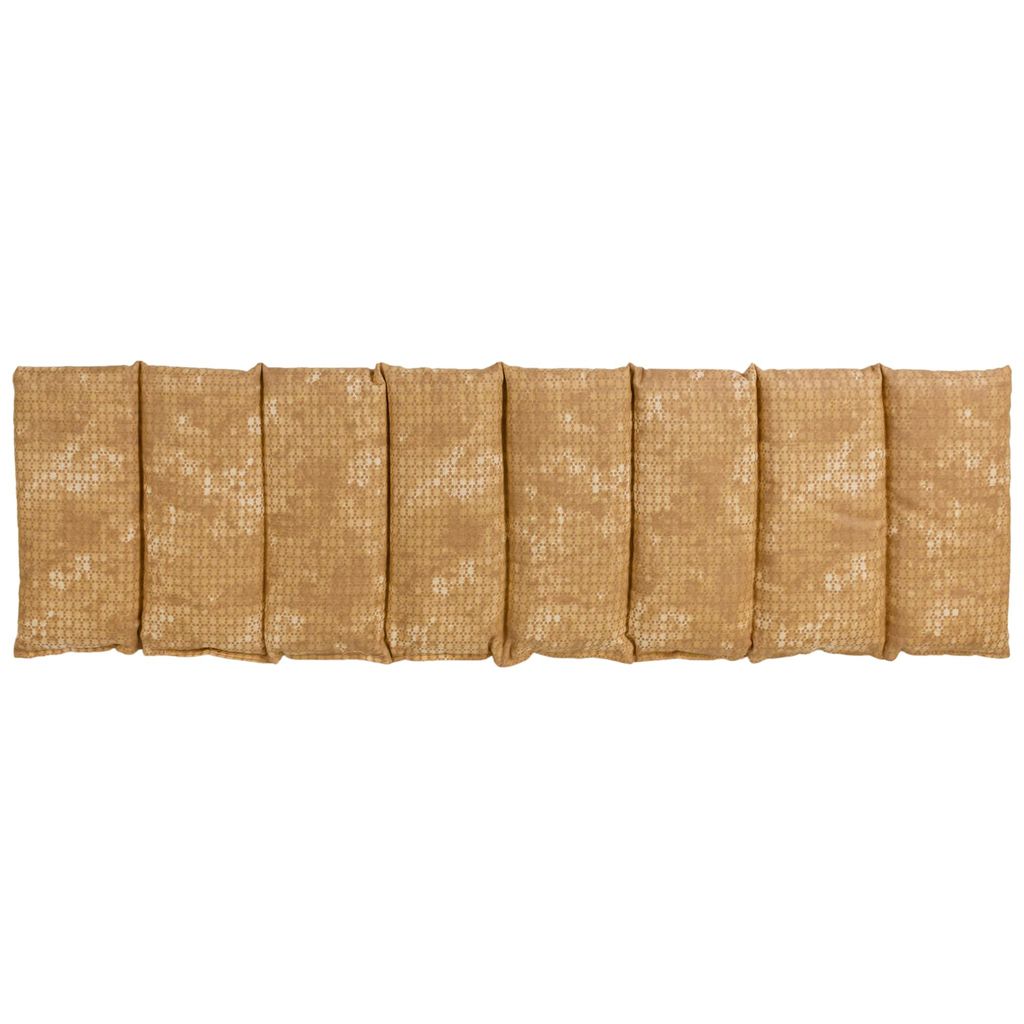 Leinsamenkissen 75x20cm groß 8-Kammer. batik-gold. Wärmekissen, Körnerkissen, extra lang