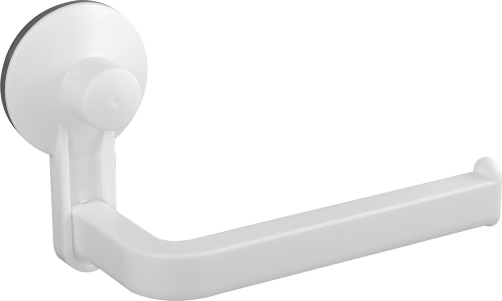 MSV Toilettenpapierhalter Rollenhalter zum Hängen Bad Regal Badezimmer weiß - mit Saugnäpfen