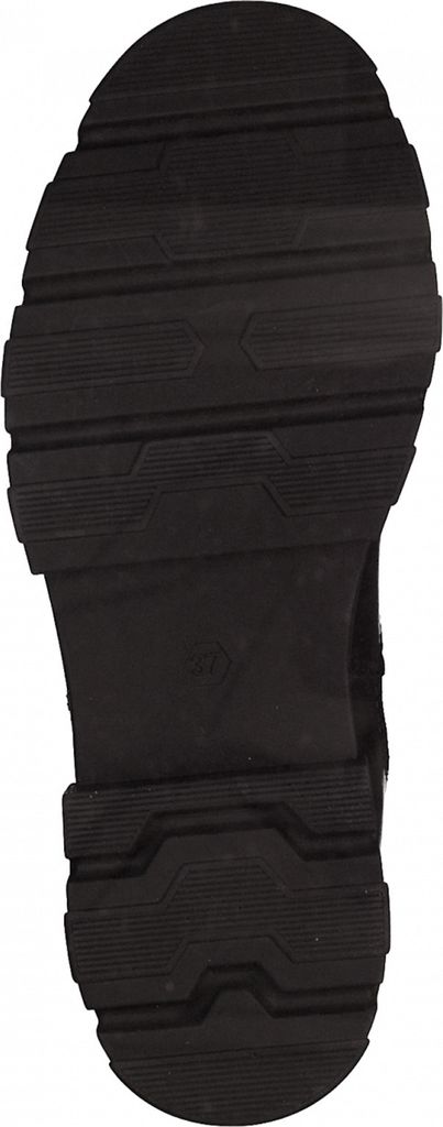 MARCO TOZZI Damen Stiefelette Chelsea Boot Leder Plateau Traktorsohle 2-25402-29, Größe:40 EU, Farbe:Schwarz