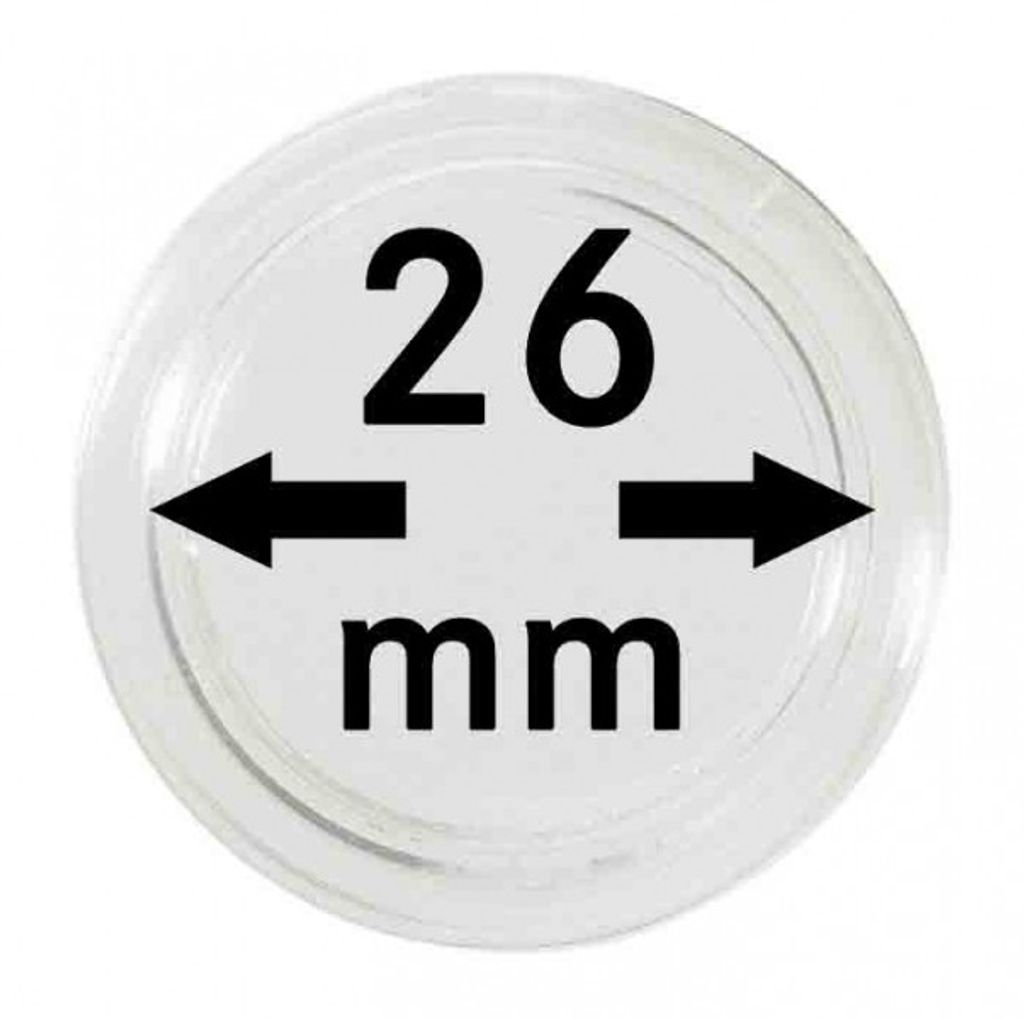 Lindner 2250026P Münzkapseln 26 mm-10er Pack Produktbild 